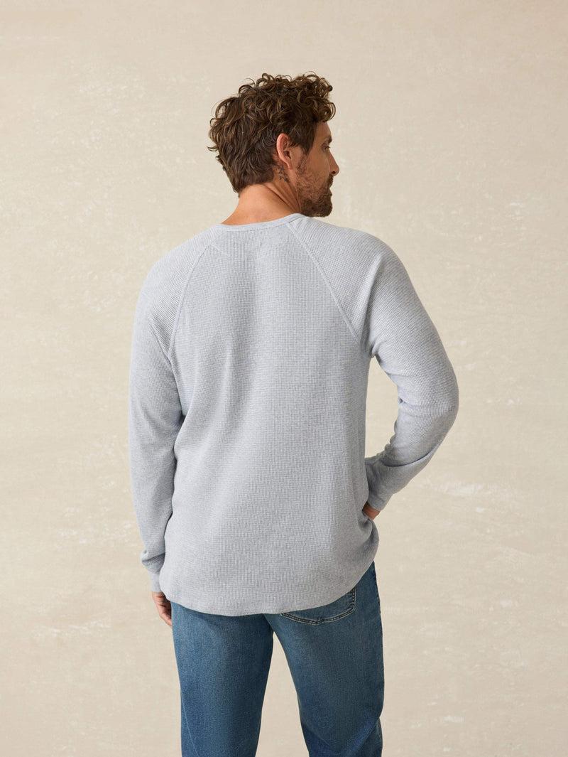 Long-Sleeve Cloud Waffle Crew - Frosty Slate Heather Product Image