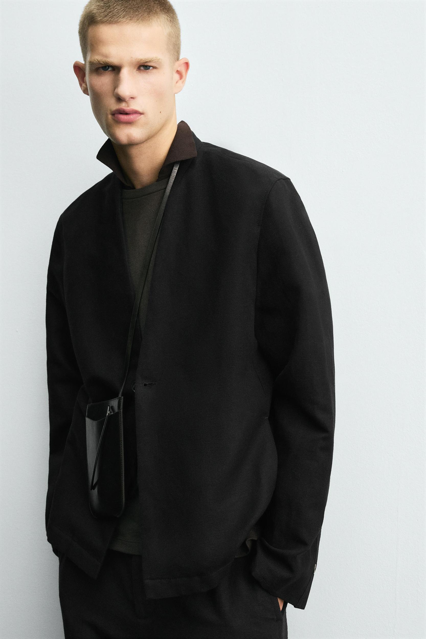 COTTON-LINEN SUIT BLAZER Product Image