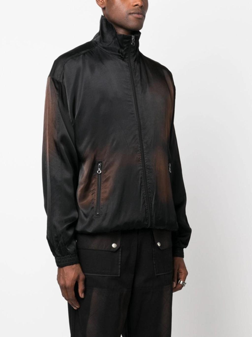 High-neck Bomber-jacket In Black Product Image