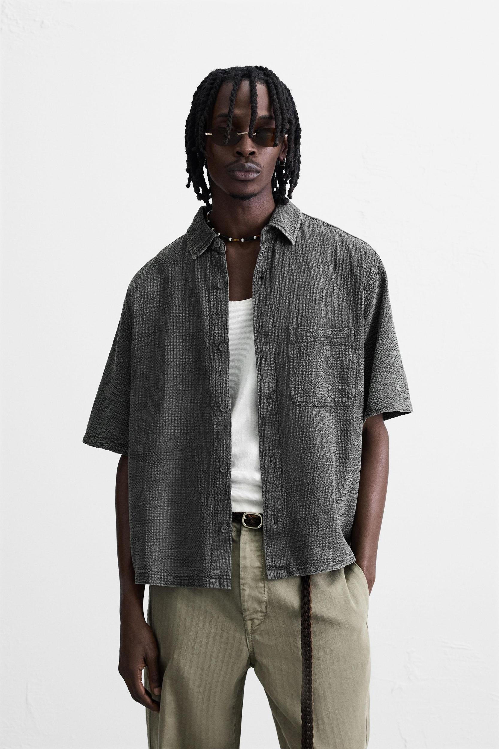 WASHED TEXTURE SHIRT Product Image