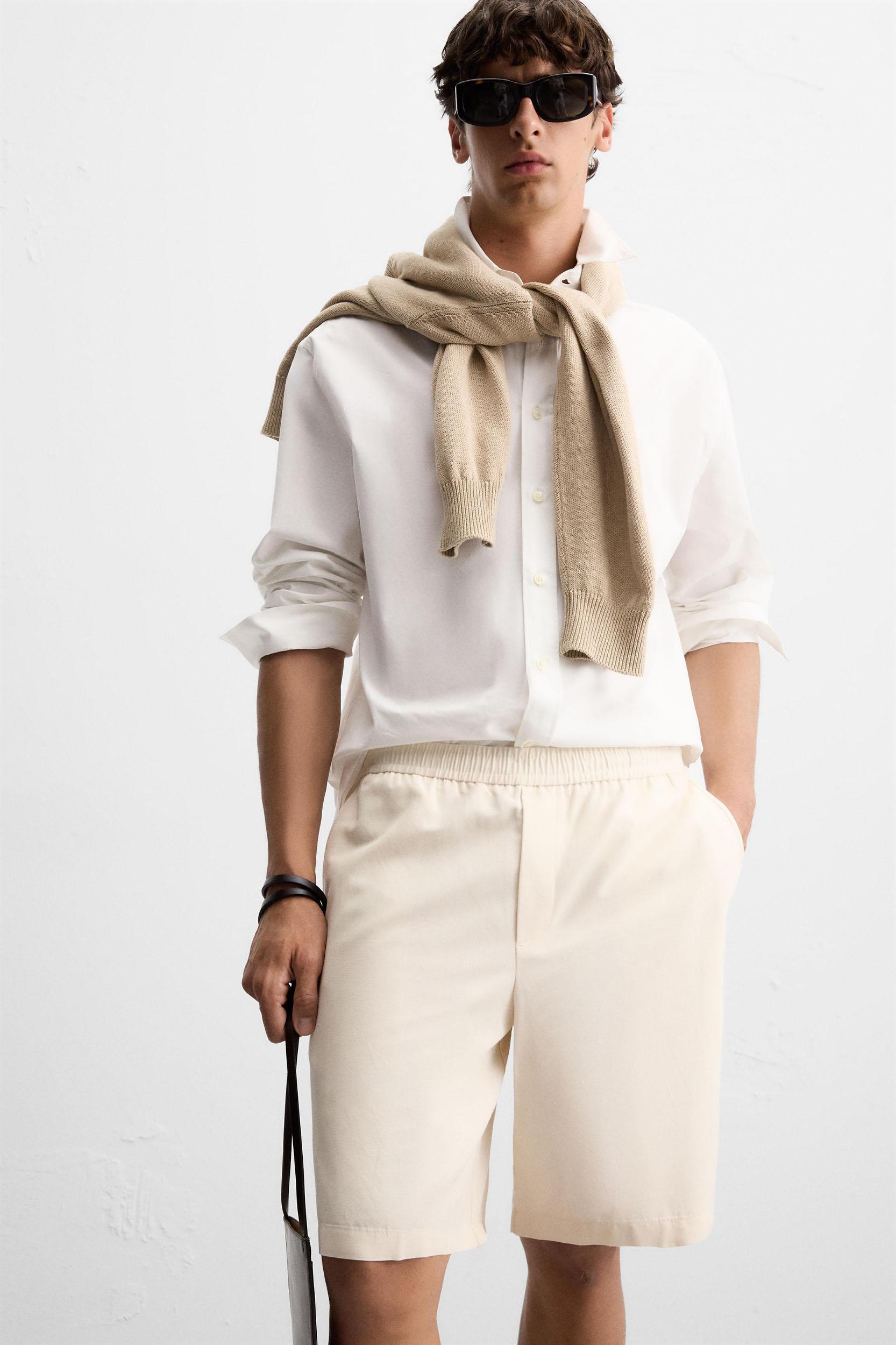 TEXTURED REGULAR FIT SHORTS Product Image