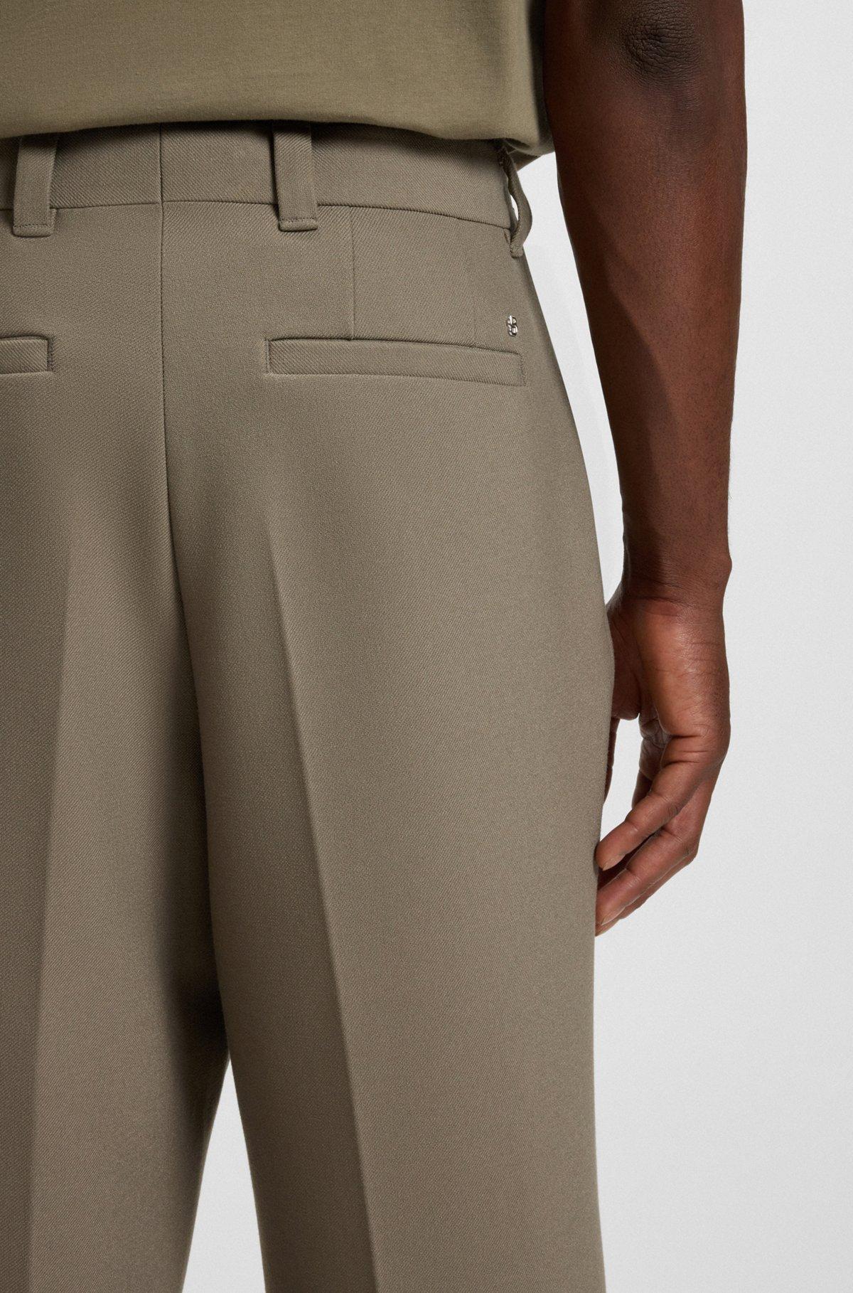 Relaxed-fit trousers with double pleat Product Image
