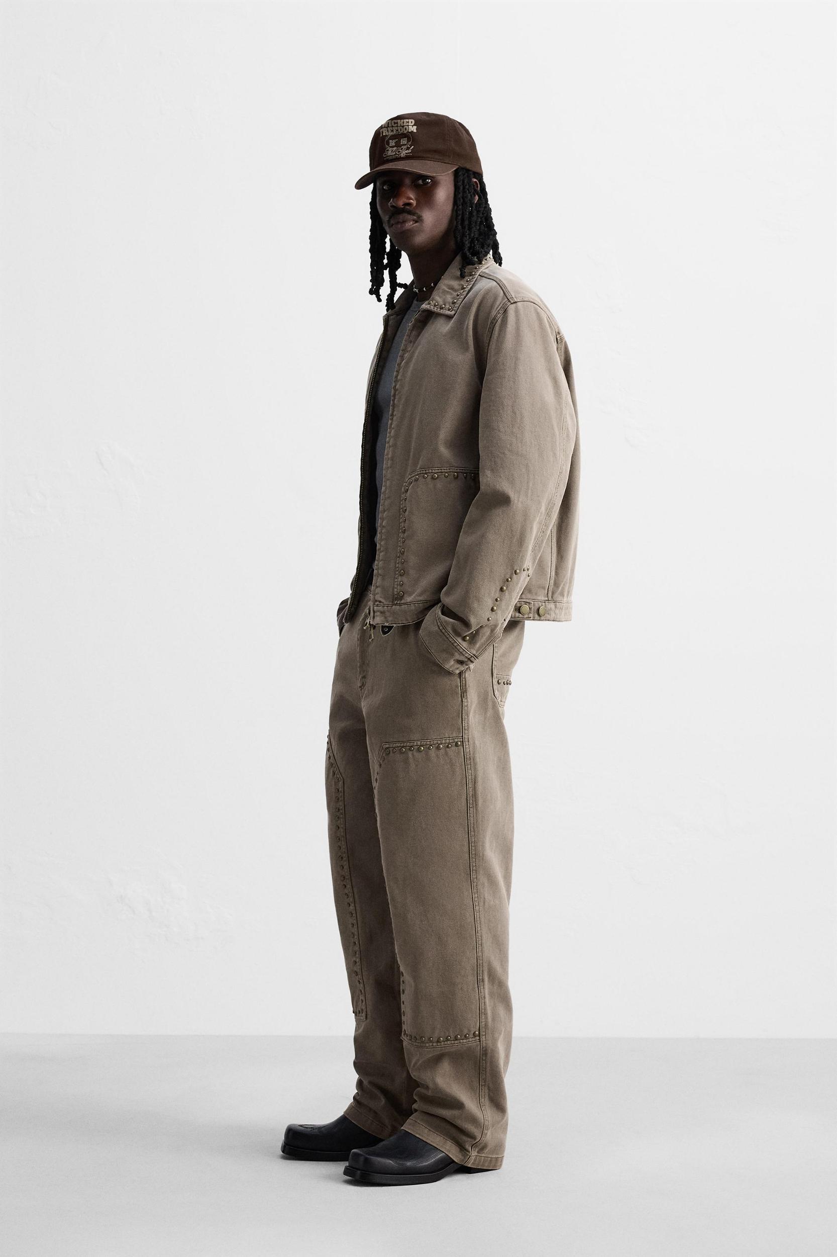 RELAXED FIT STUDDED PANTS Product Image