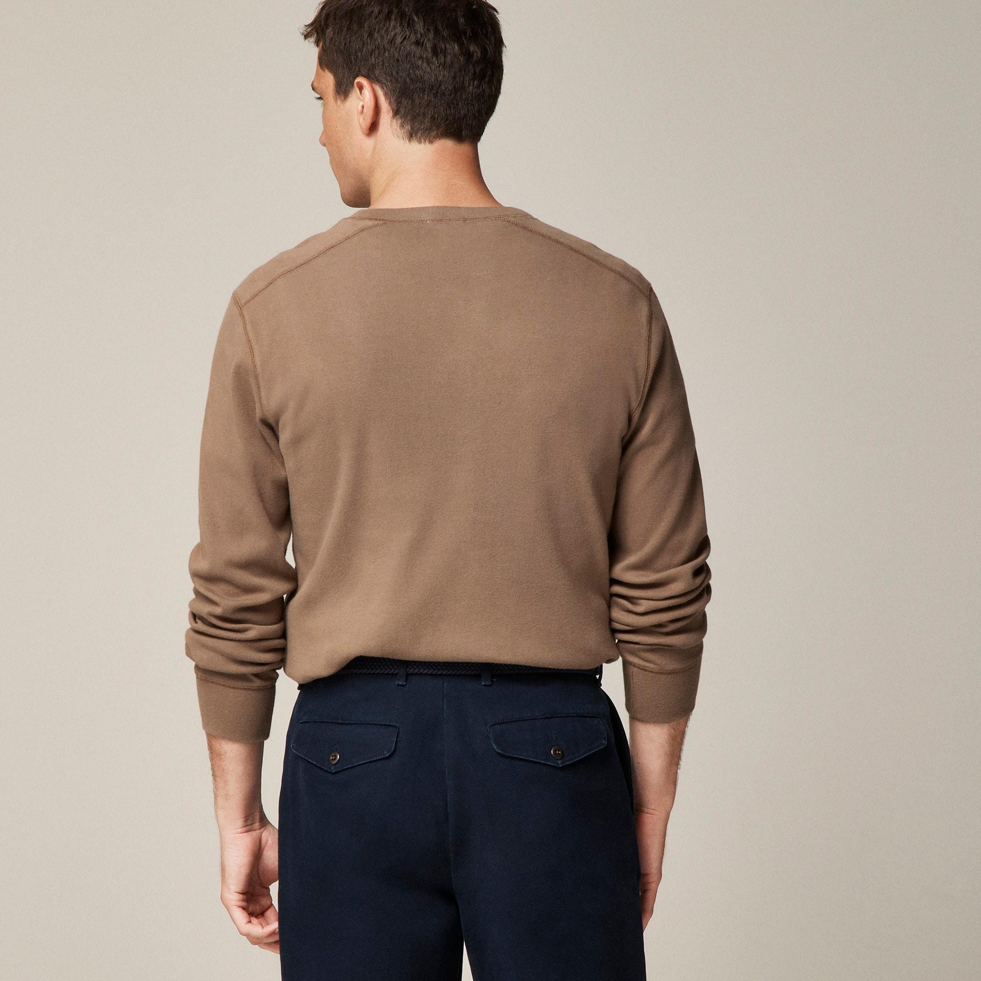 Heritage brushed rib-knit henley Product Image