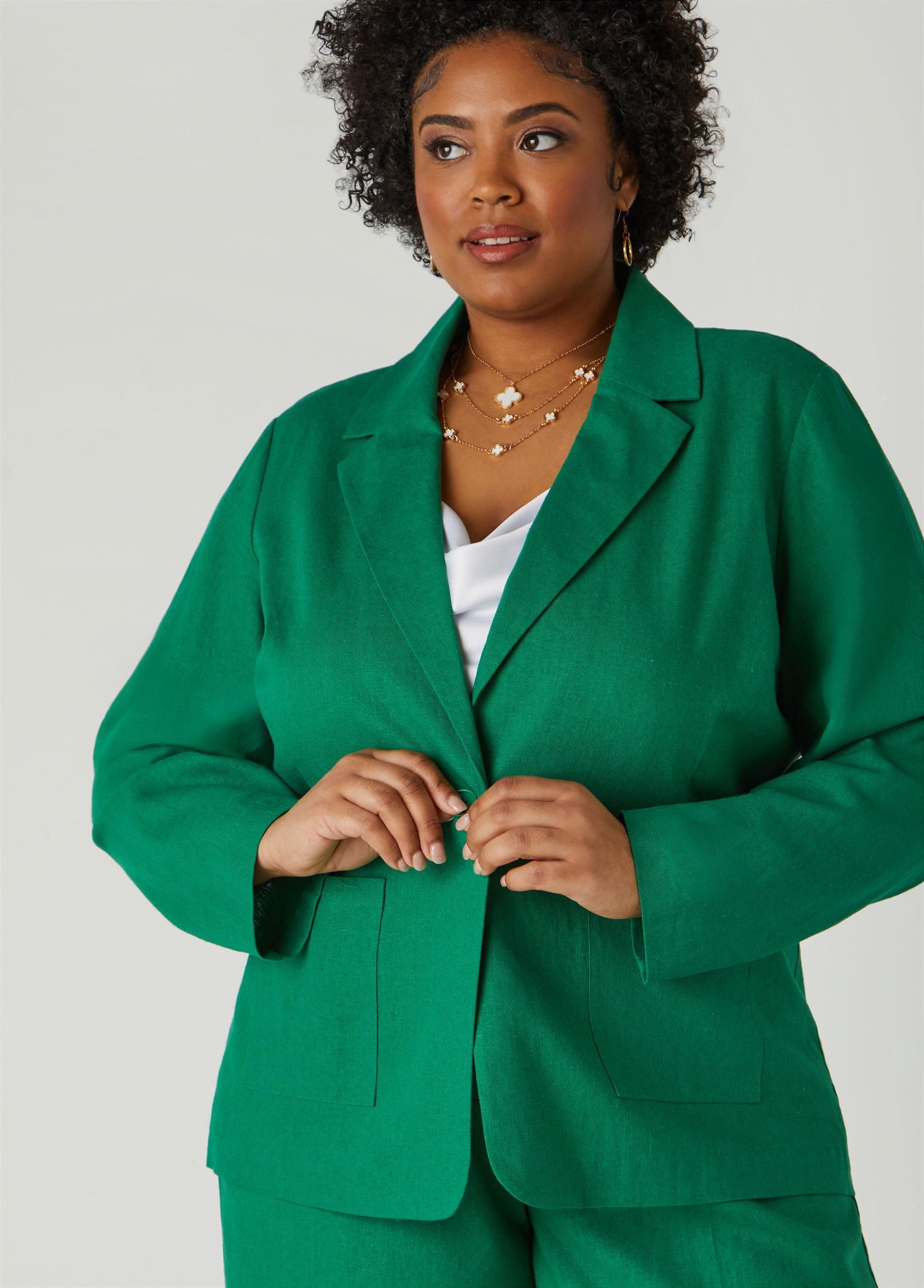 Linen Blend Blazer Product Image