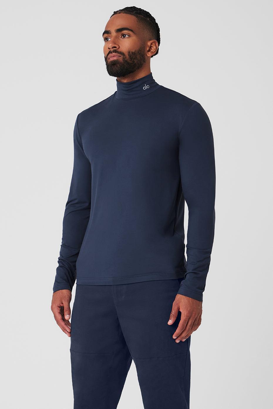 Conquer Reform Mock Neck Long Sleeve - Navy Male Product Image