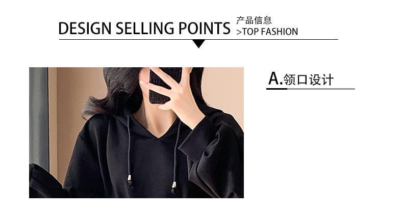 Plain Mini A-Line Hoodie Dress Product Image