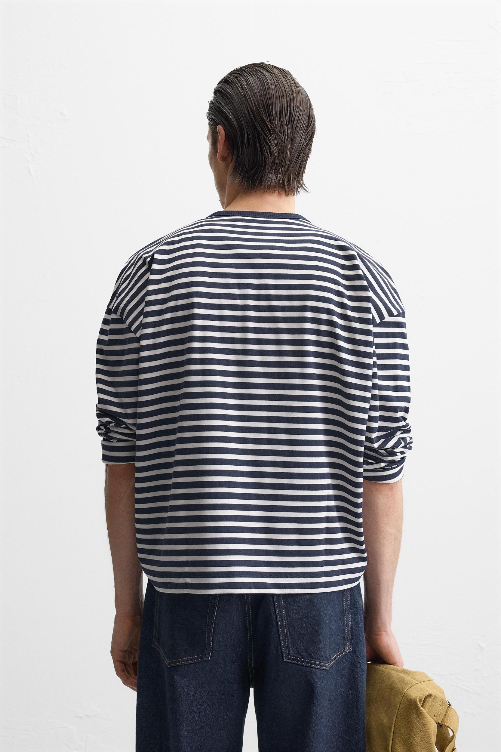 STRIPED PATCH T-SHIRT Product Image