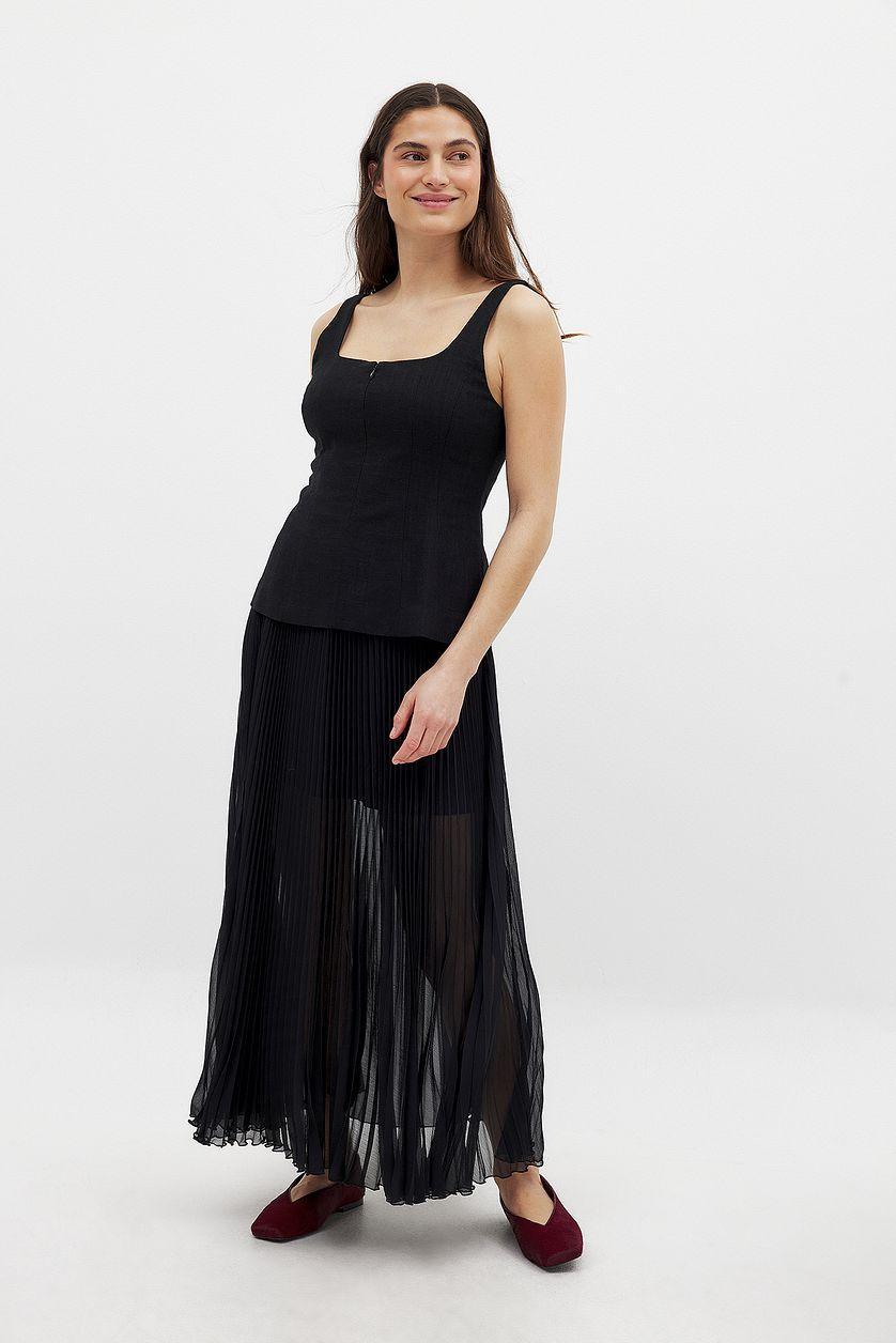 Midi Skirt With Pleats Product Image