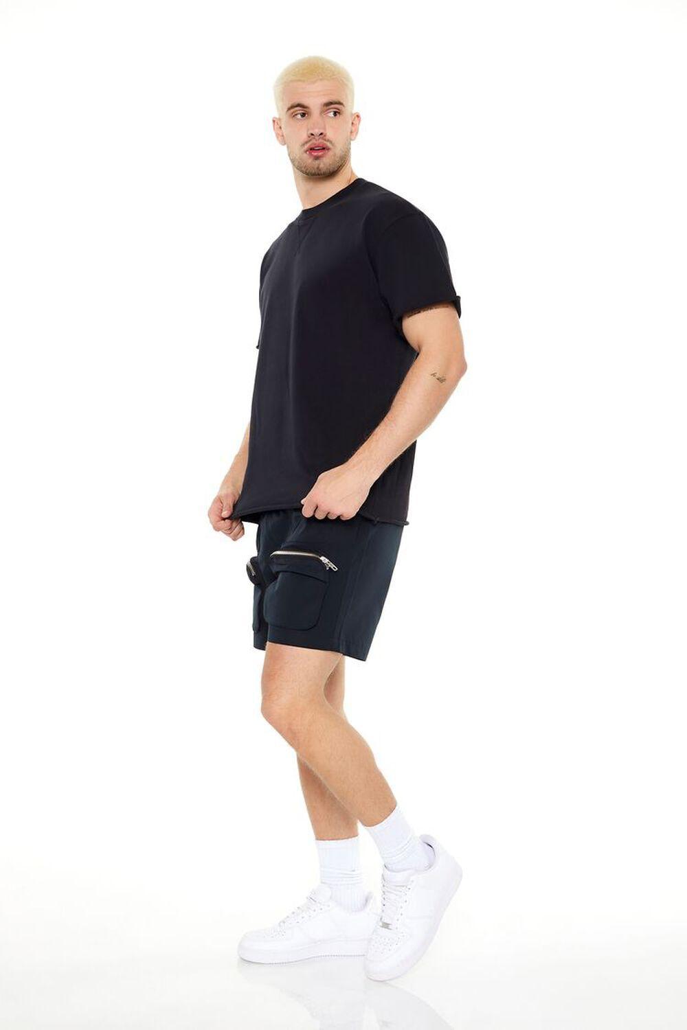 Mid-Rise Drawstring Cargo Shorts | Forever 21 Product Image