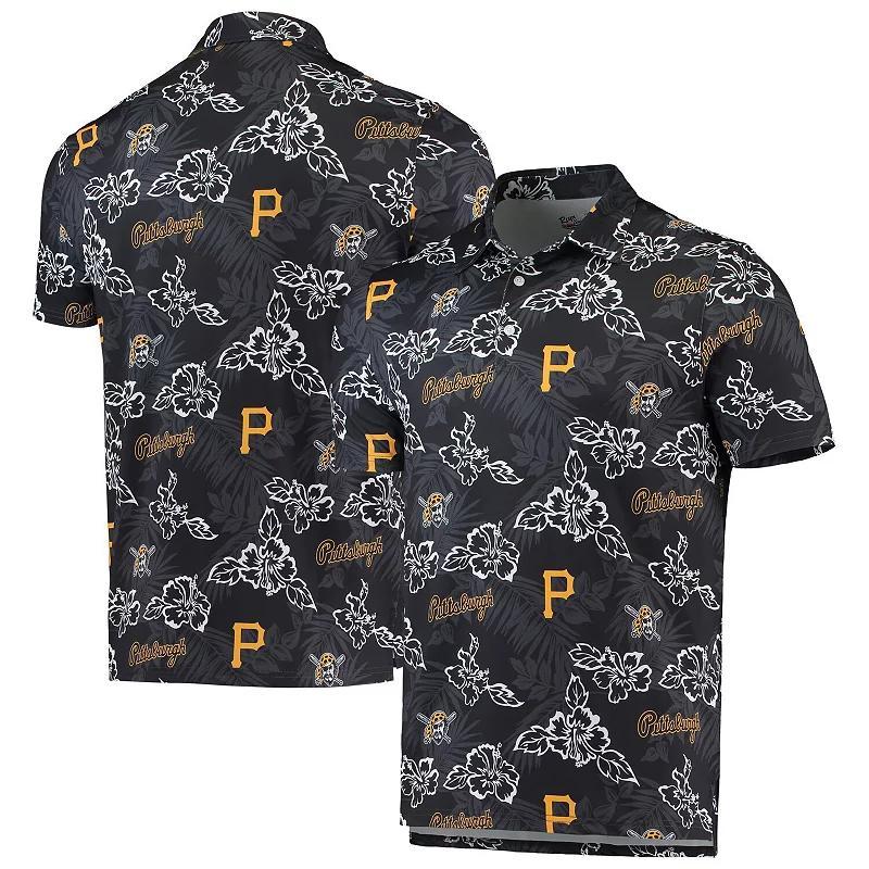 Men's Reyn Spooner Black Pittsburgh Pirates Performance Polo, Size: Large Product Image