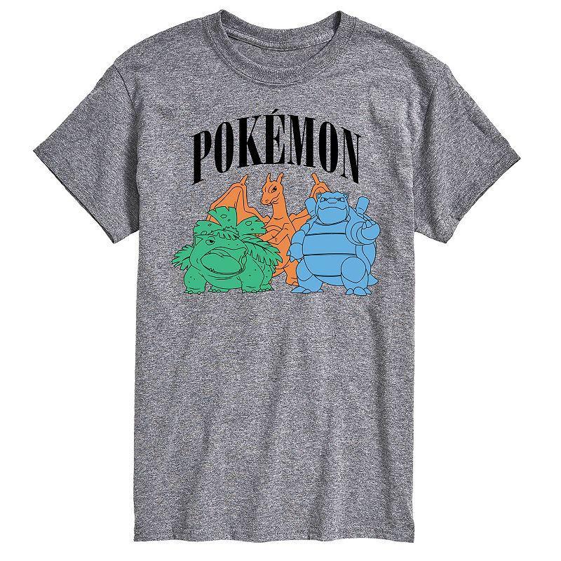 Men's Pokemon Venusaur, Charizard, & Blastoise Group Graphic Tee, Size: Small, Beige Product Image