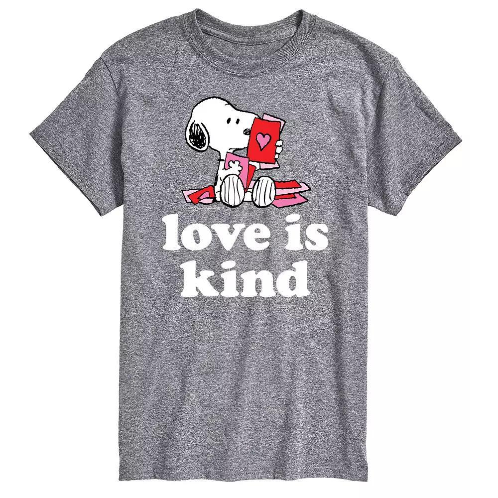 Big & Tall Peanuts Love Is Kind Tee, Men's, Size: 4XB, Gray Product Image