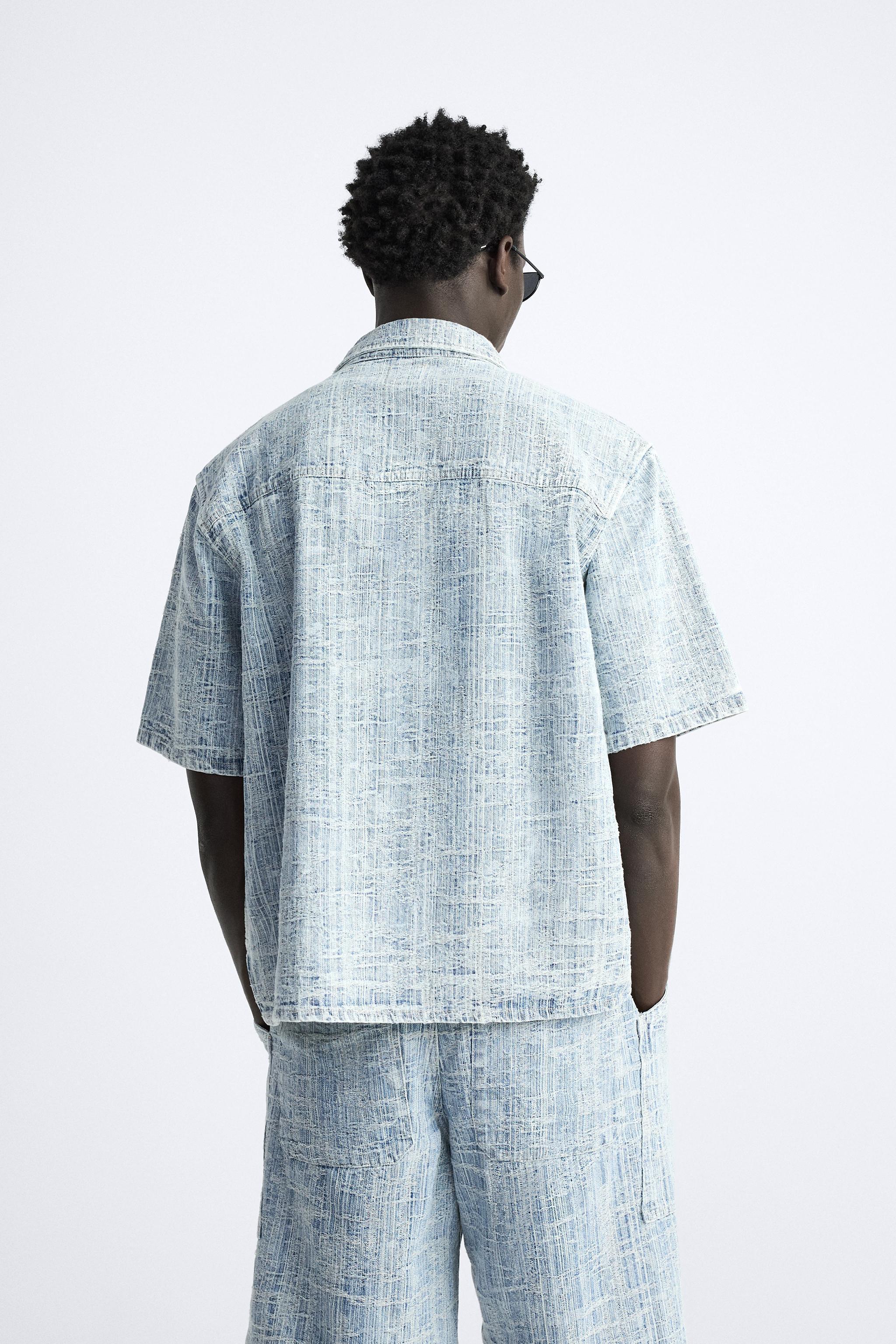 JACQUARD DENIM SHIRT Product Image