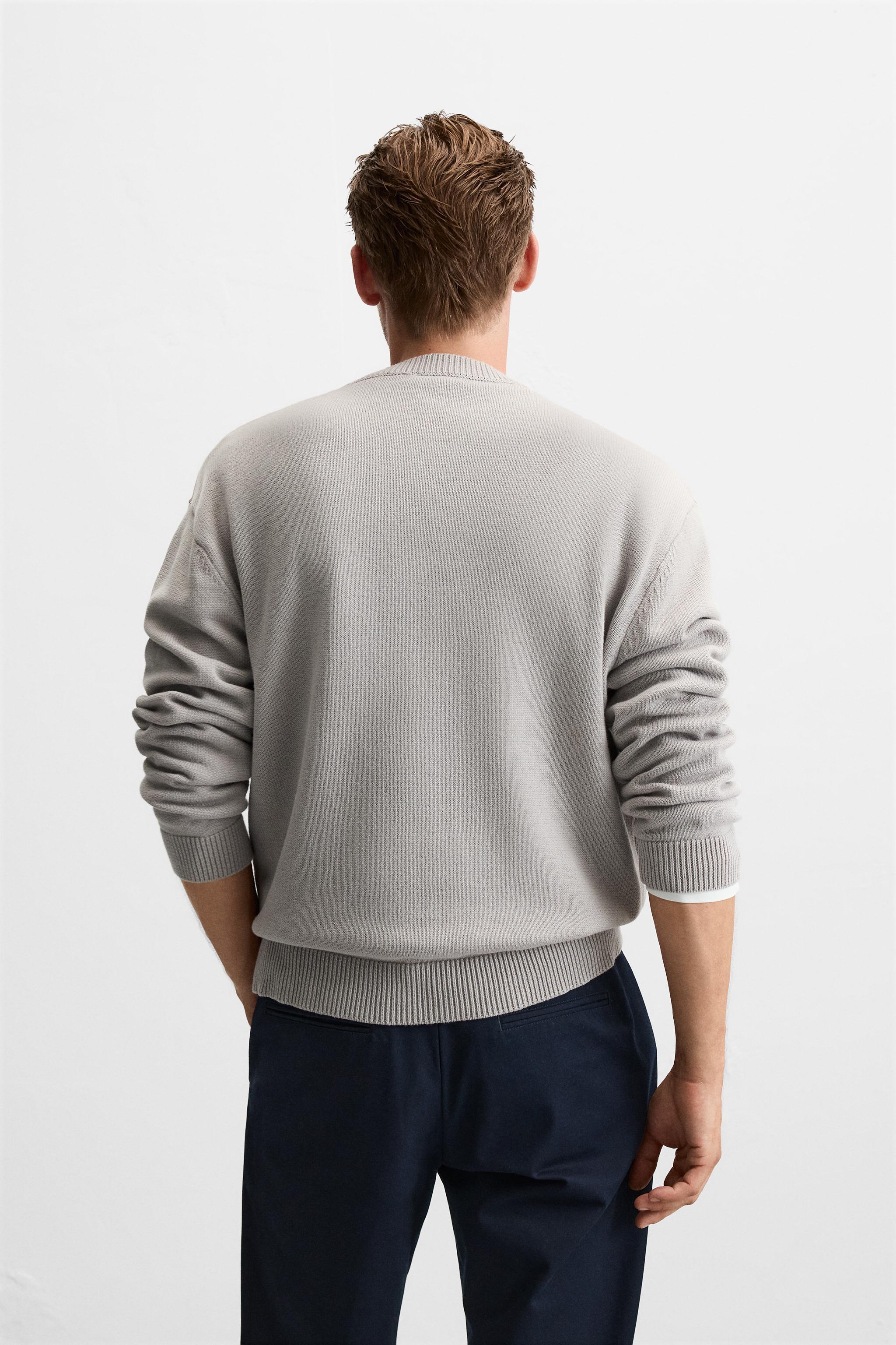 TEXTURED COTTON SWEATER Product Image