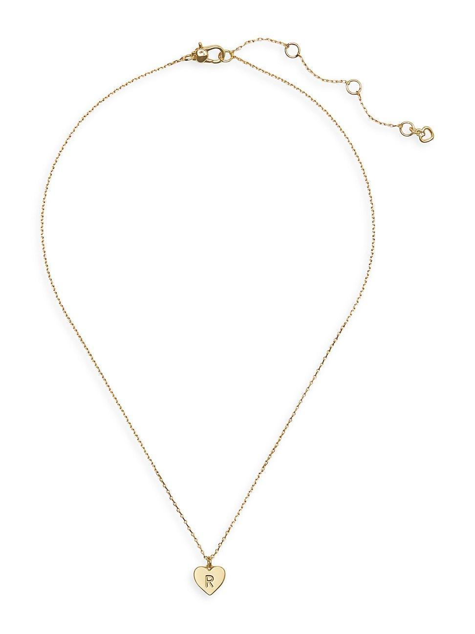 Womens Initial Here Gold-Plated Pendant Necklace Product Image