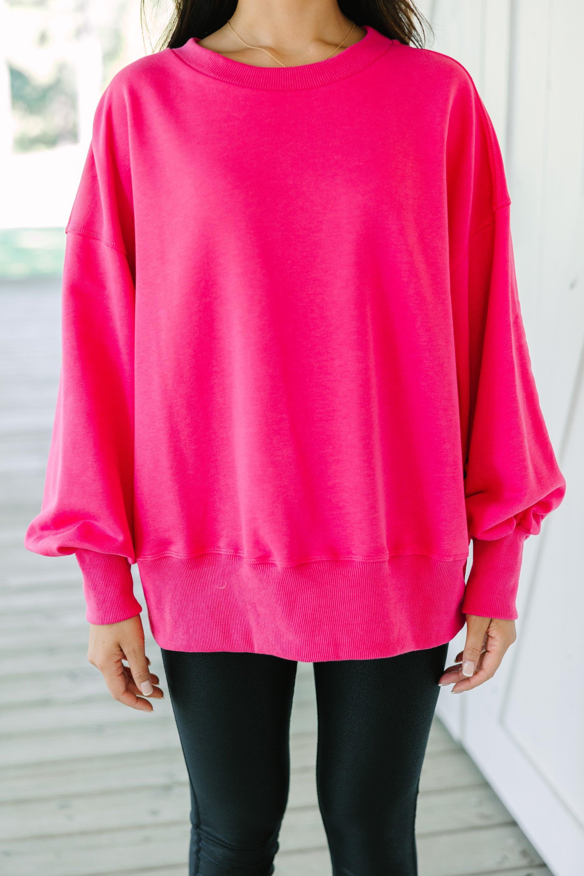 All The Facts Fuchsia Pink Pullover Female Product Image