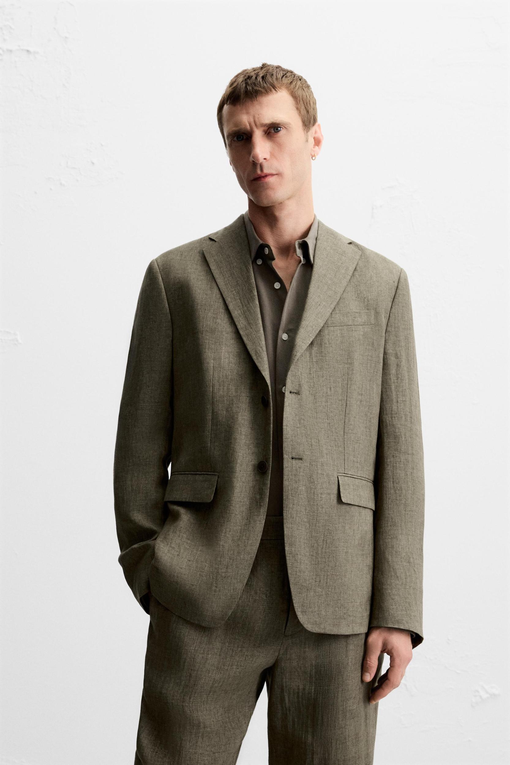 100% LINEN SUIT BLAZER Product Image