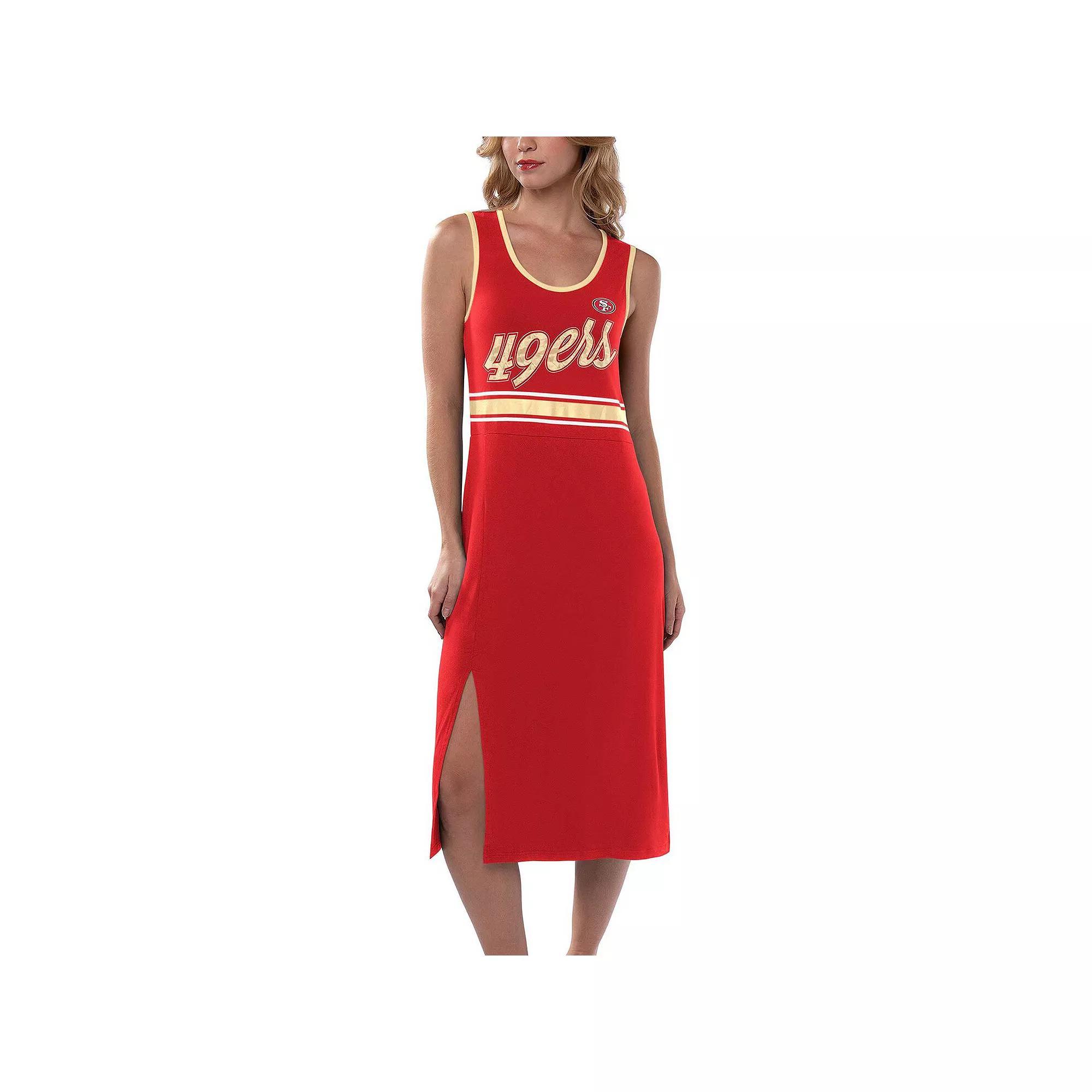 Women's G-III 4Her by Carl Banks Scarlet San Francisco 49ers Main Field Maxi Dress,  Product Image