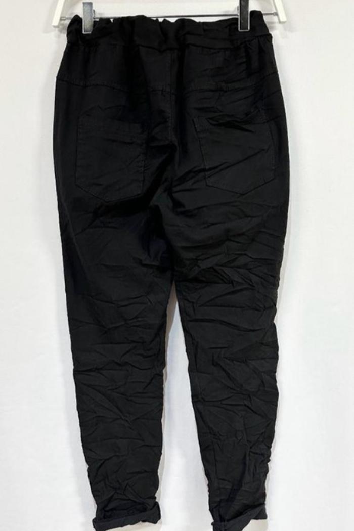 Crinkle Jogger Front Zipper Pockets Product Image