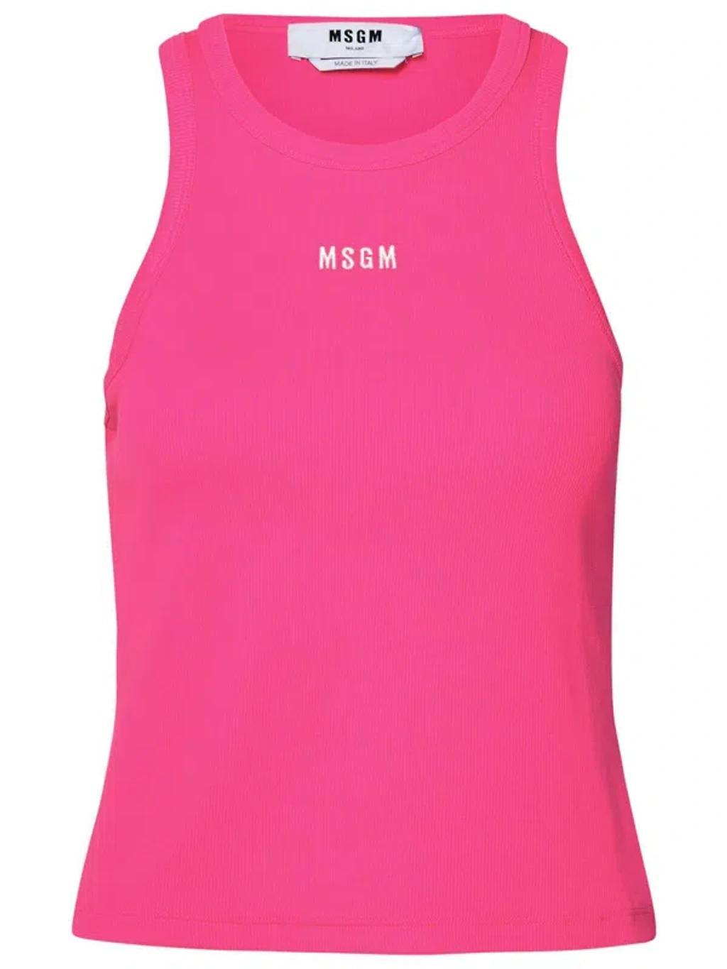 MSGM Logo Dinghy In Fuchsia Product Image