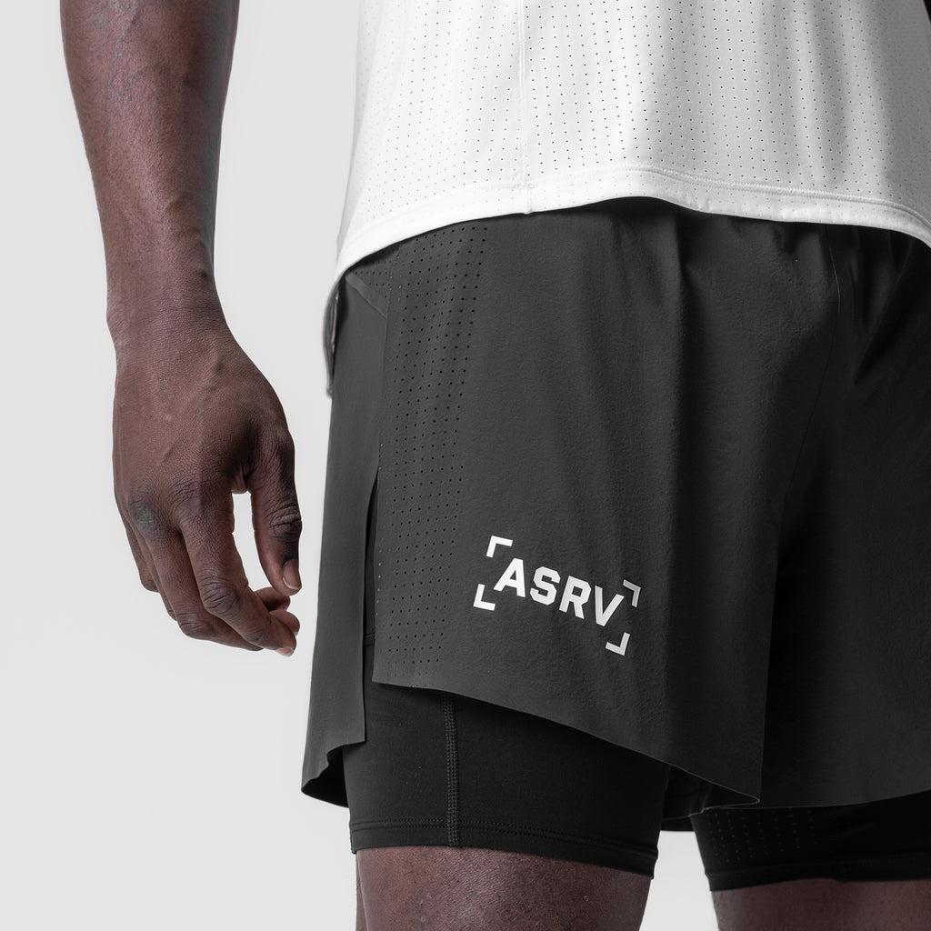 0951. Aerotex™ 4" High Split Liner Short - Space Grey Male Product Image