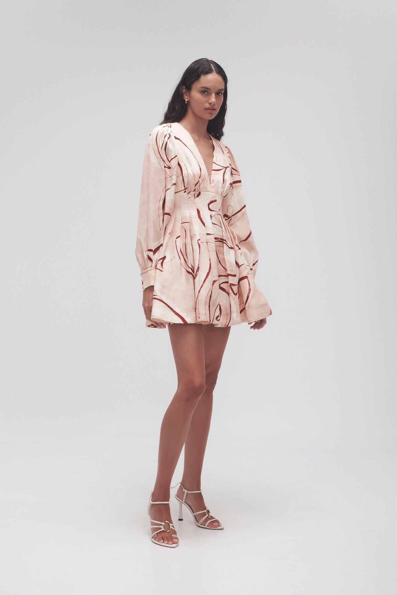 Amelia Plunge Mini Dress Product Image