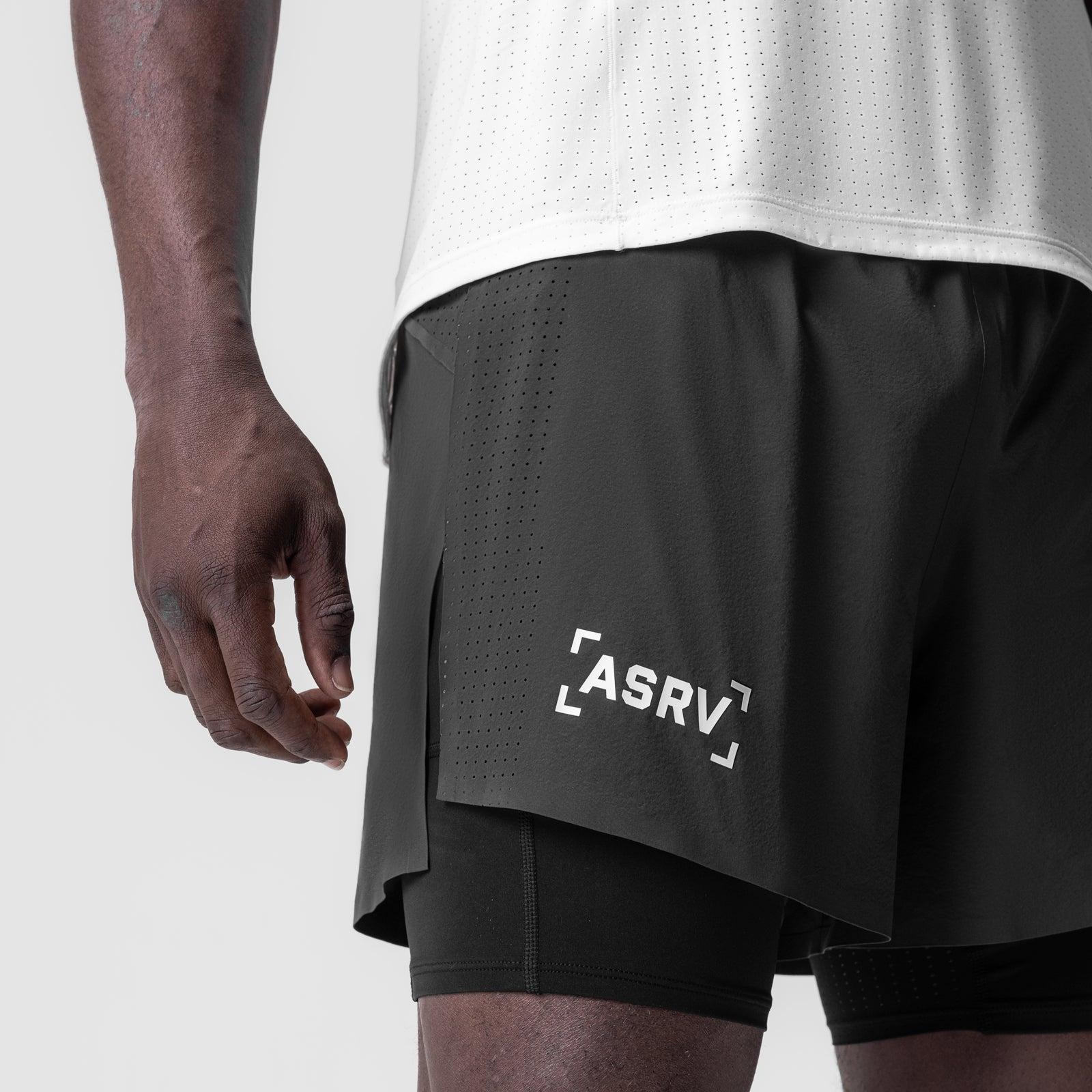 0951. Aerotex™ 4" High Split Liner Short - Space Grey Male Product Image