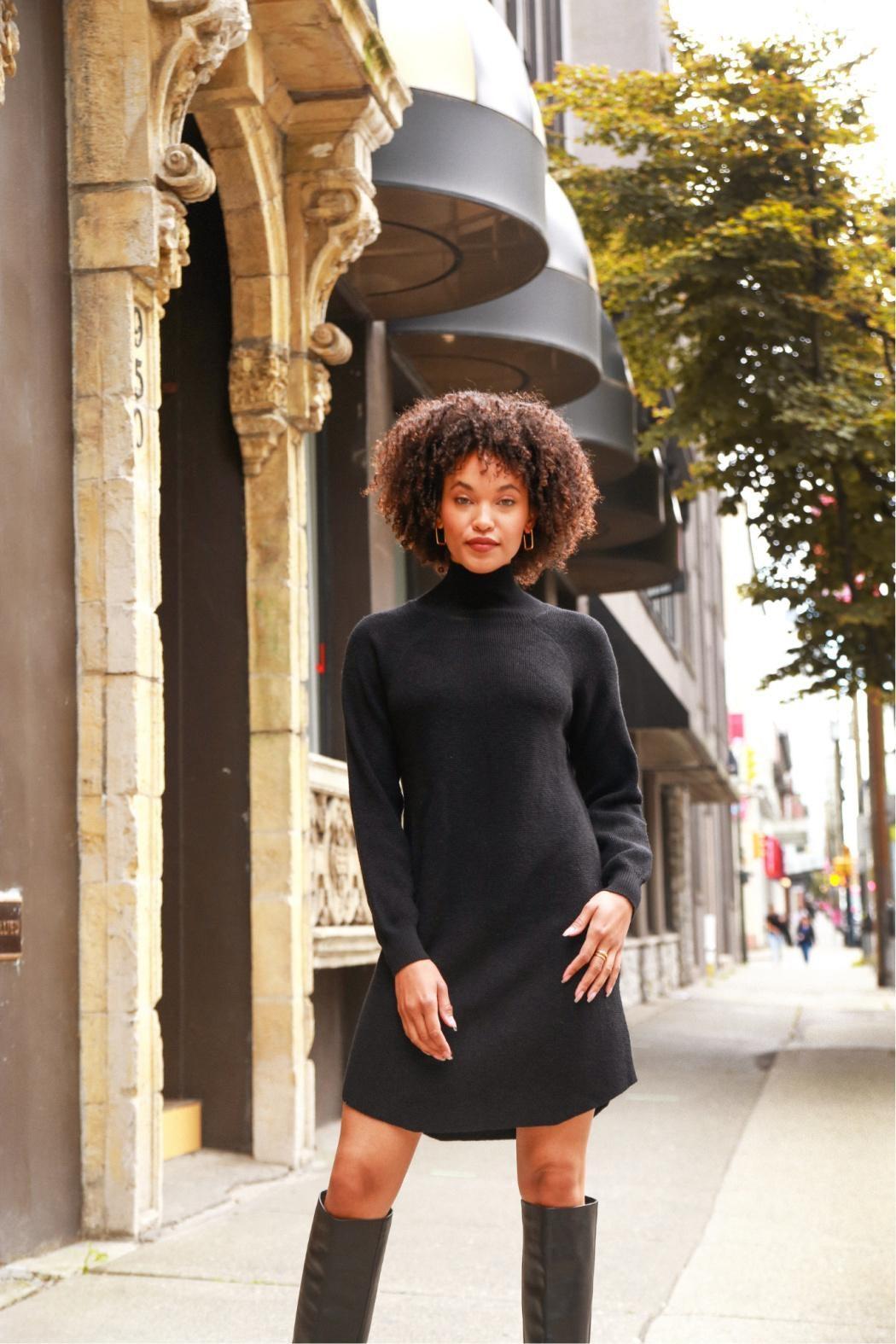 Mid-Thigh Sweater Dress Product Image
