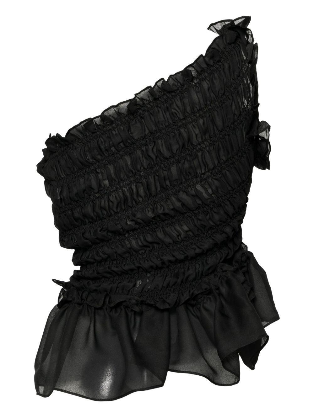 smocked off-shoulder top Product Image