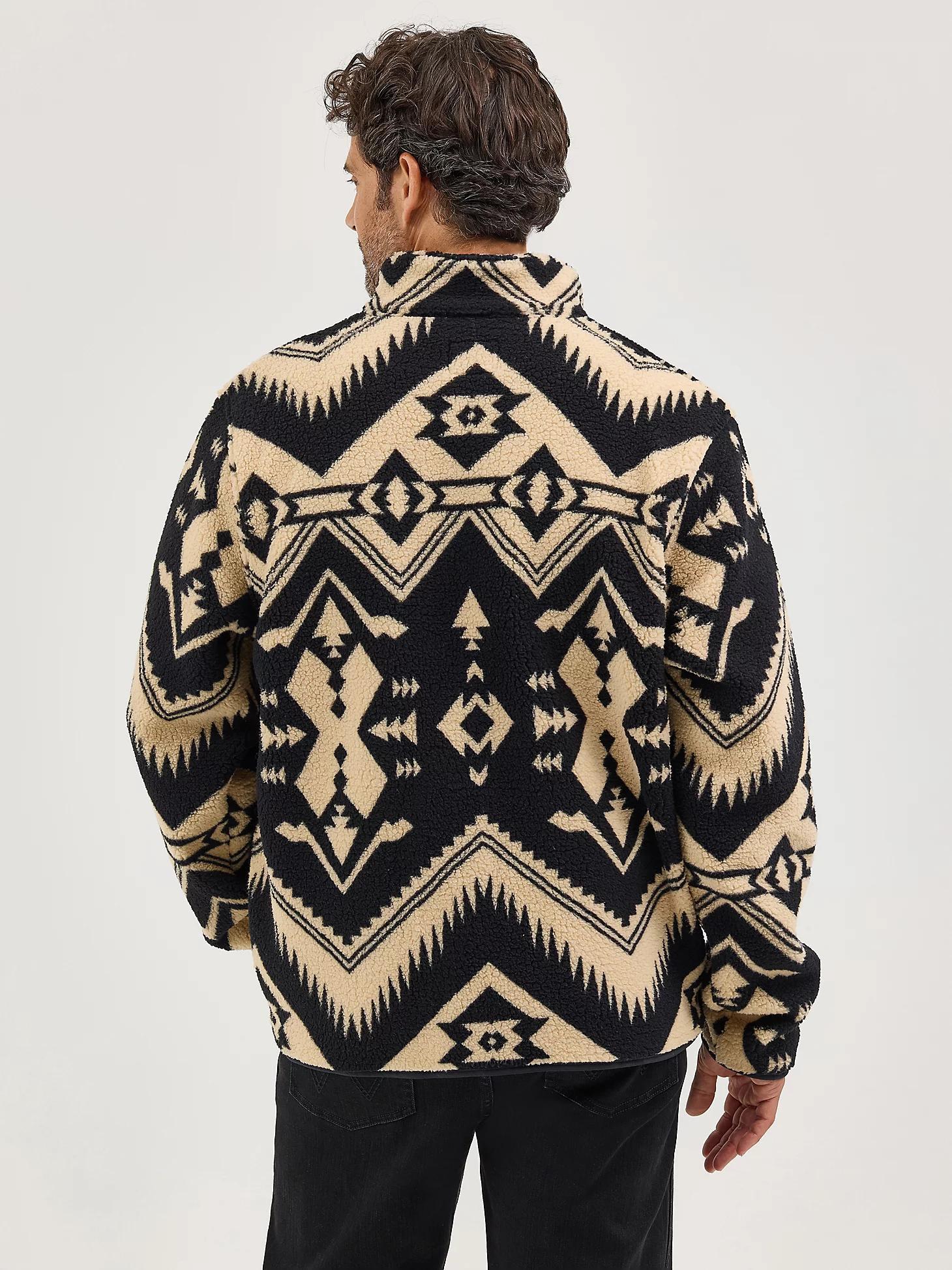 Men's Lightweight Full Zip Sherpa Jacket in Caviar Product Image