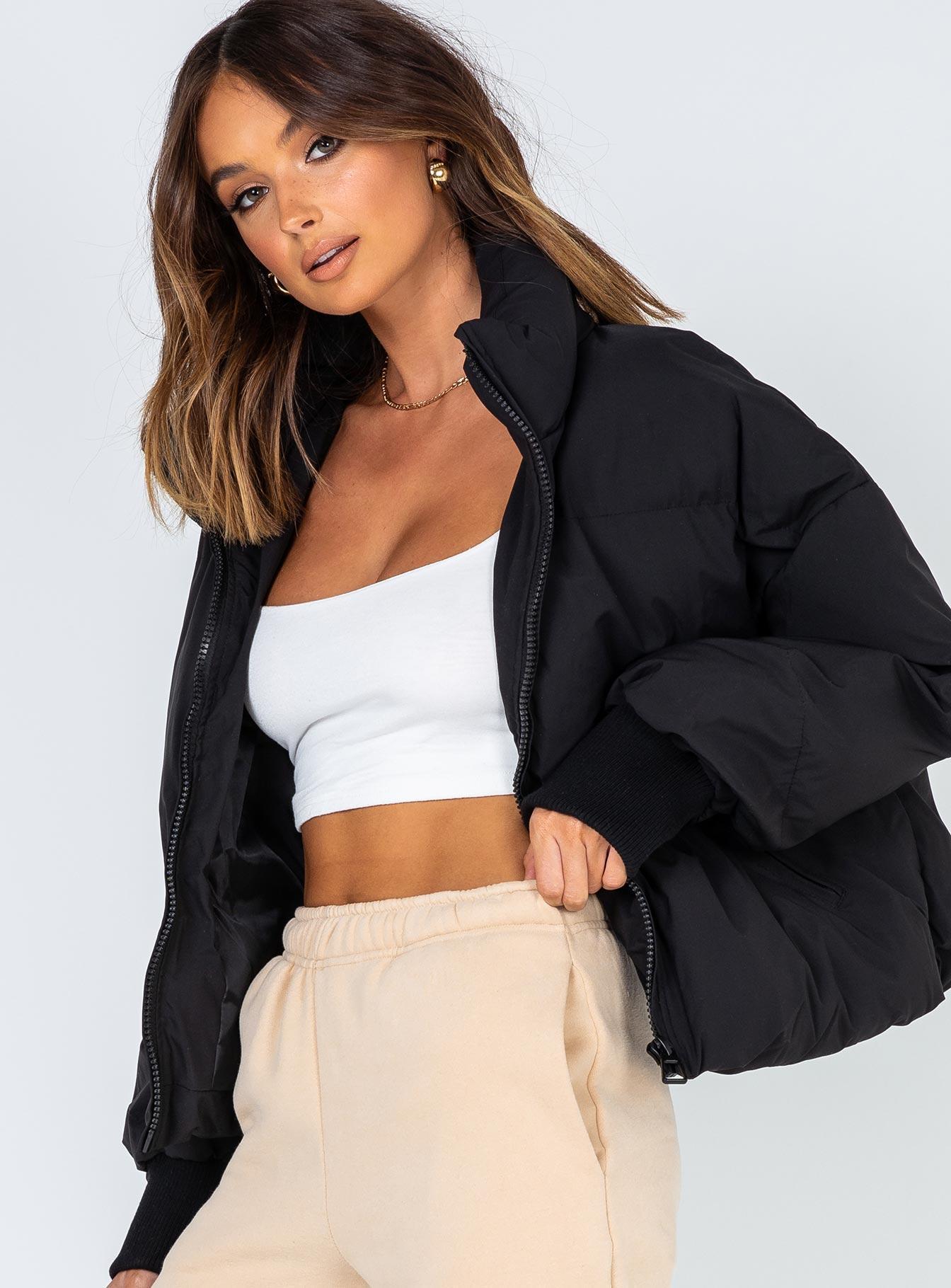 Abe Puffer Jacket Black Product Image