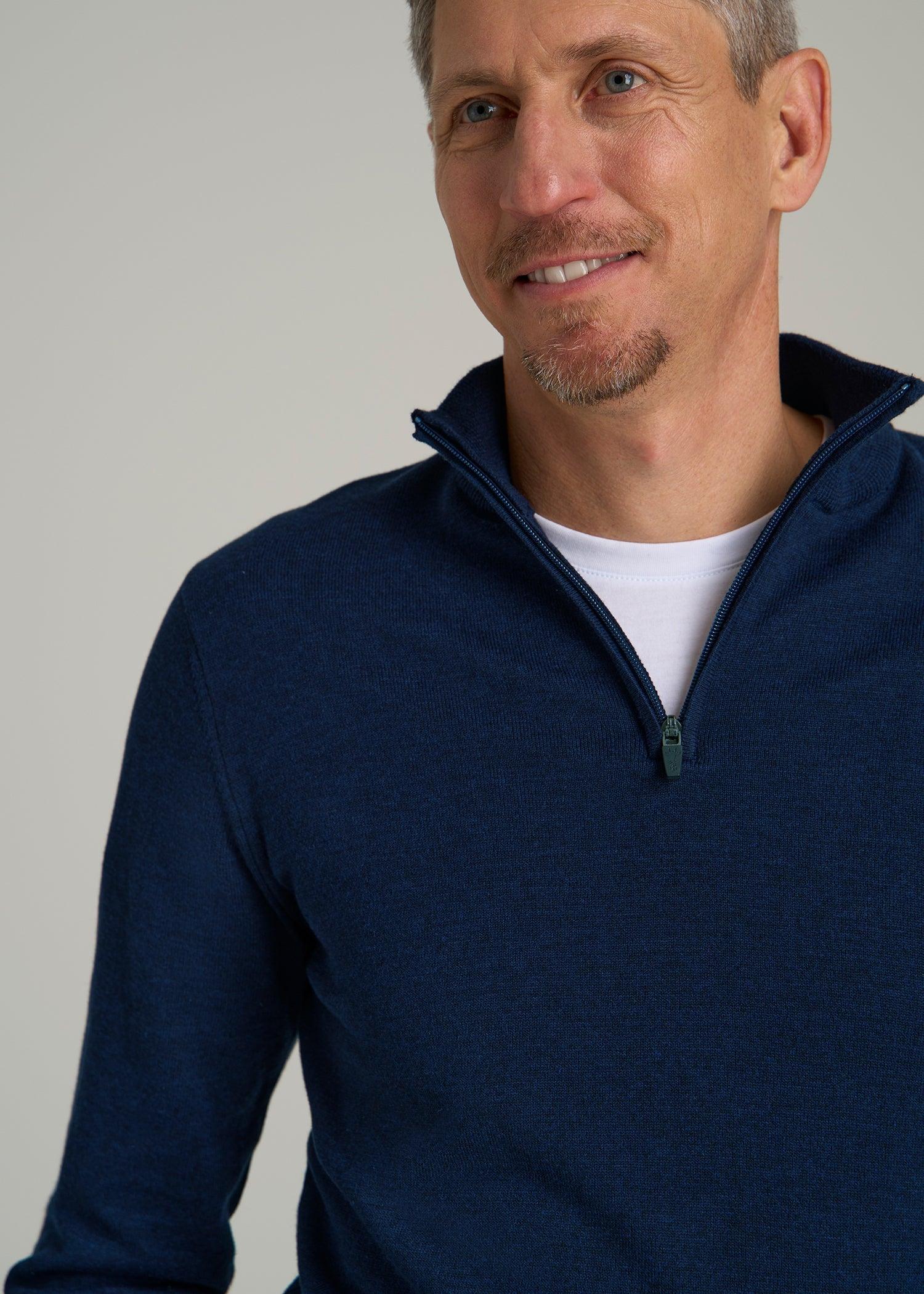 Everyday Quarter-Zip Sweater for Tall Men in Patriot Blue Male Product Image