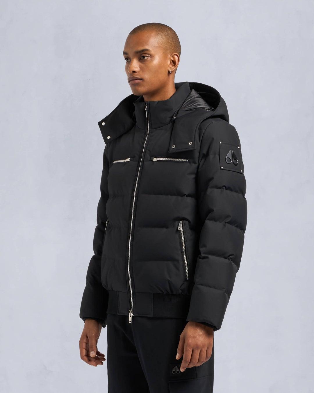 Moose Knuckles Mens Cloud Bomber in Black Product Image