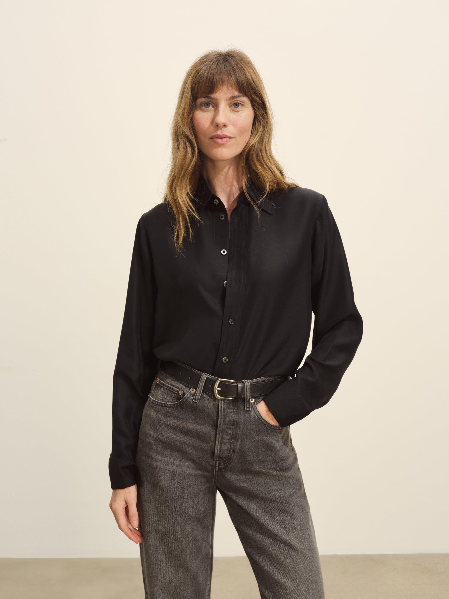 Black Pacific Silk Shirt Product Image