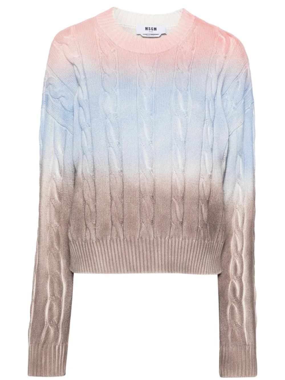 MSGM Cable-knit Jumper In Multicoloured Product Image