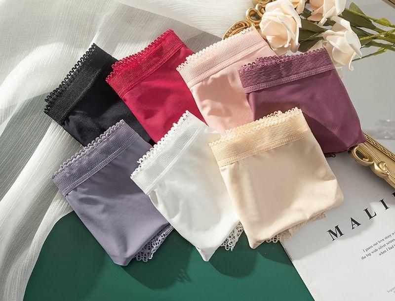 Plain Lace Panel Panty Product Image