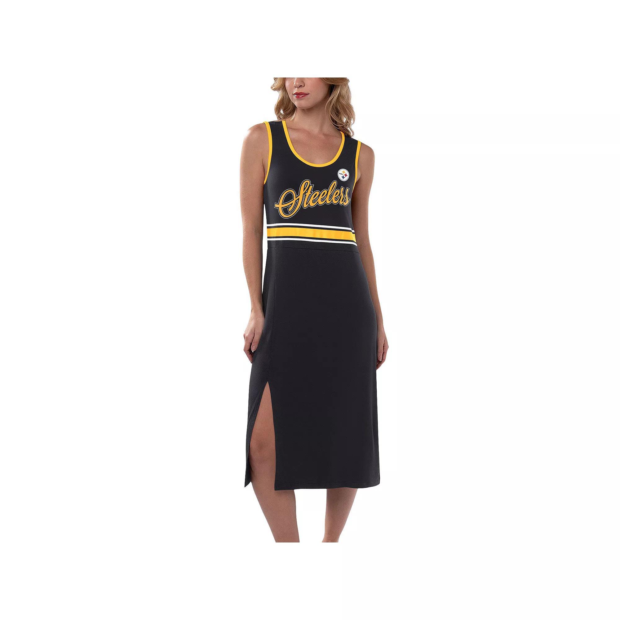 Women's G-III 4Her by Carl Banks Black Pittsburgh Steelers Main Field Maxi Dress,  Product Image