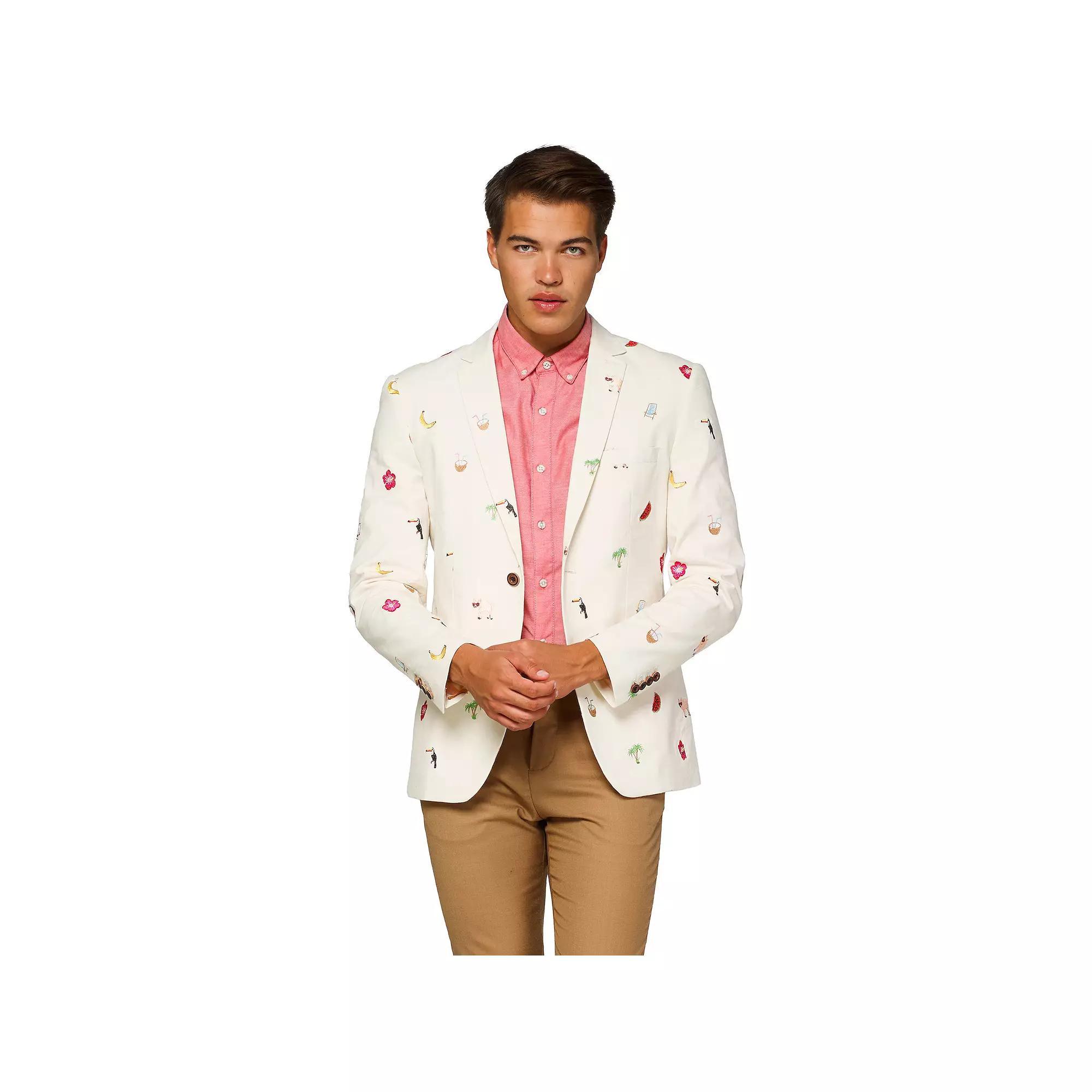 Men's OppoSuits Deluxe Modern-Fit Novelty Summer Blazer, Size: 38 - Regular, Summer Tropical Product Image