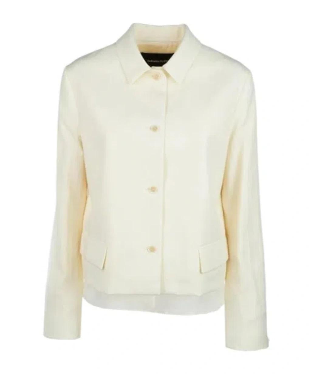 FABIANA FILIPPI Lapel Casual Jacket In White Product Image