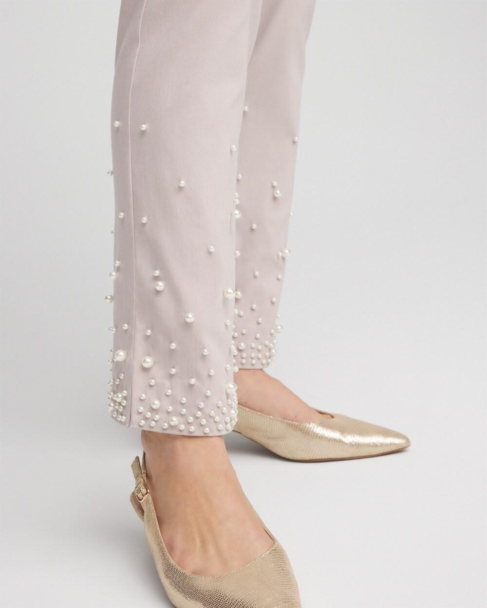 Brigitte Diamond Print Slim Ankle Pants Product Image