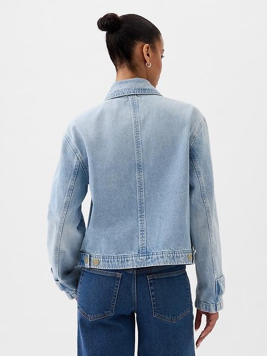 Denim Utility Shirt Jacket Product Image