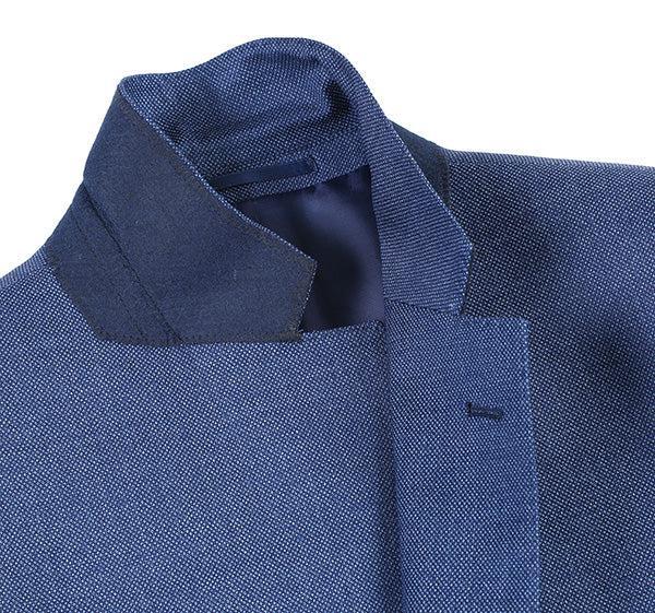 Classic Regular Fit 2 Piece Wool Dress Suit in Blue Product Image