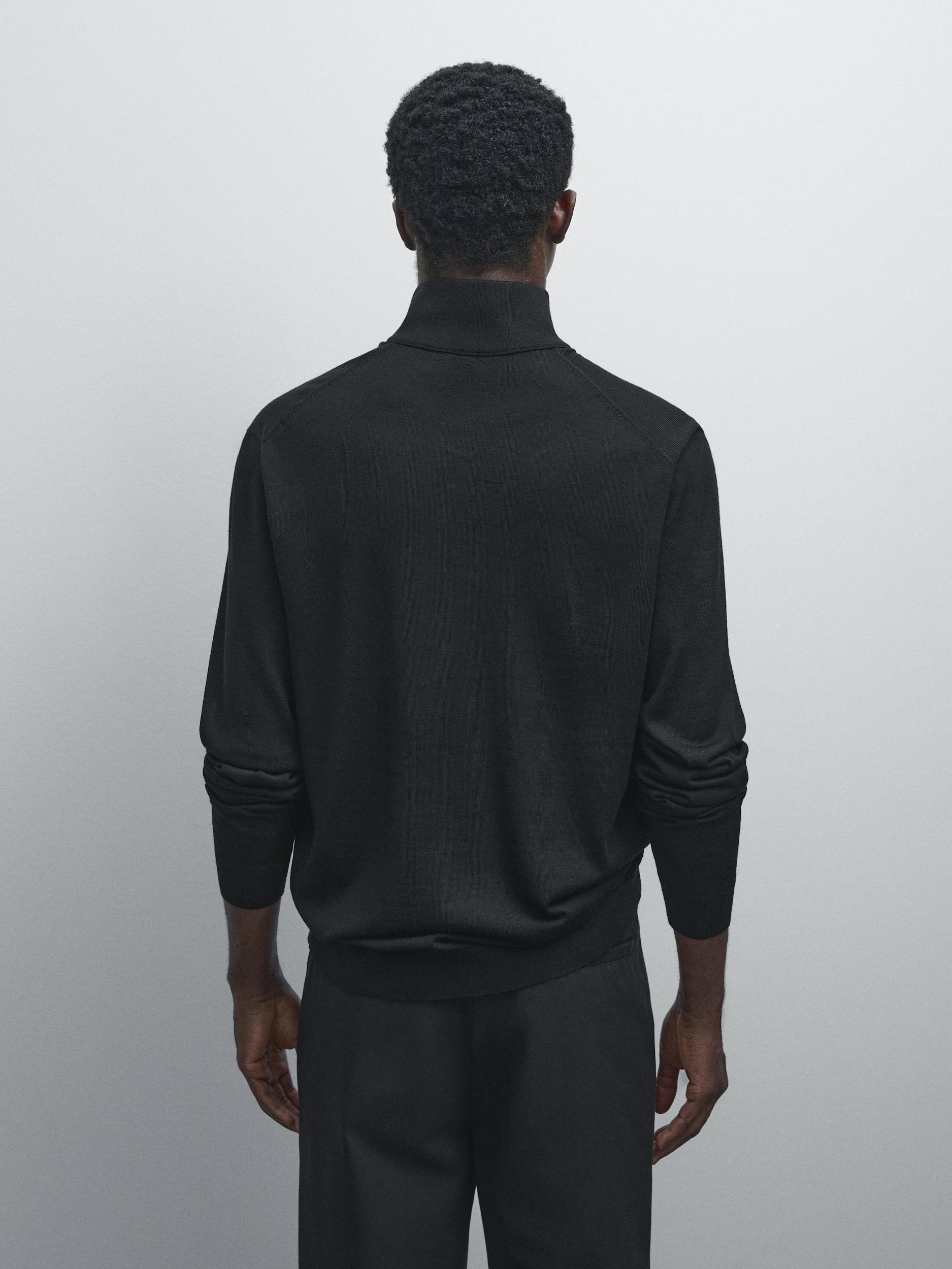 Quarter-zip knit sweater Product Image