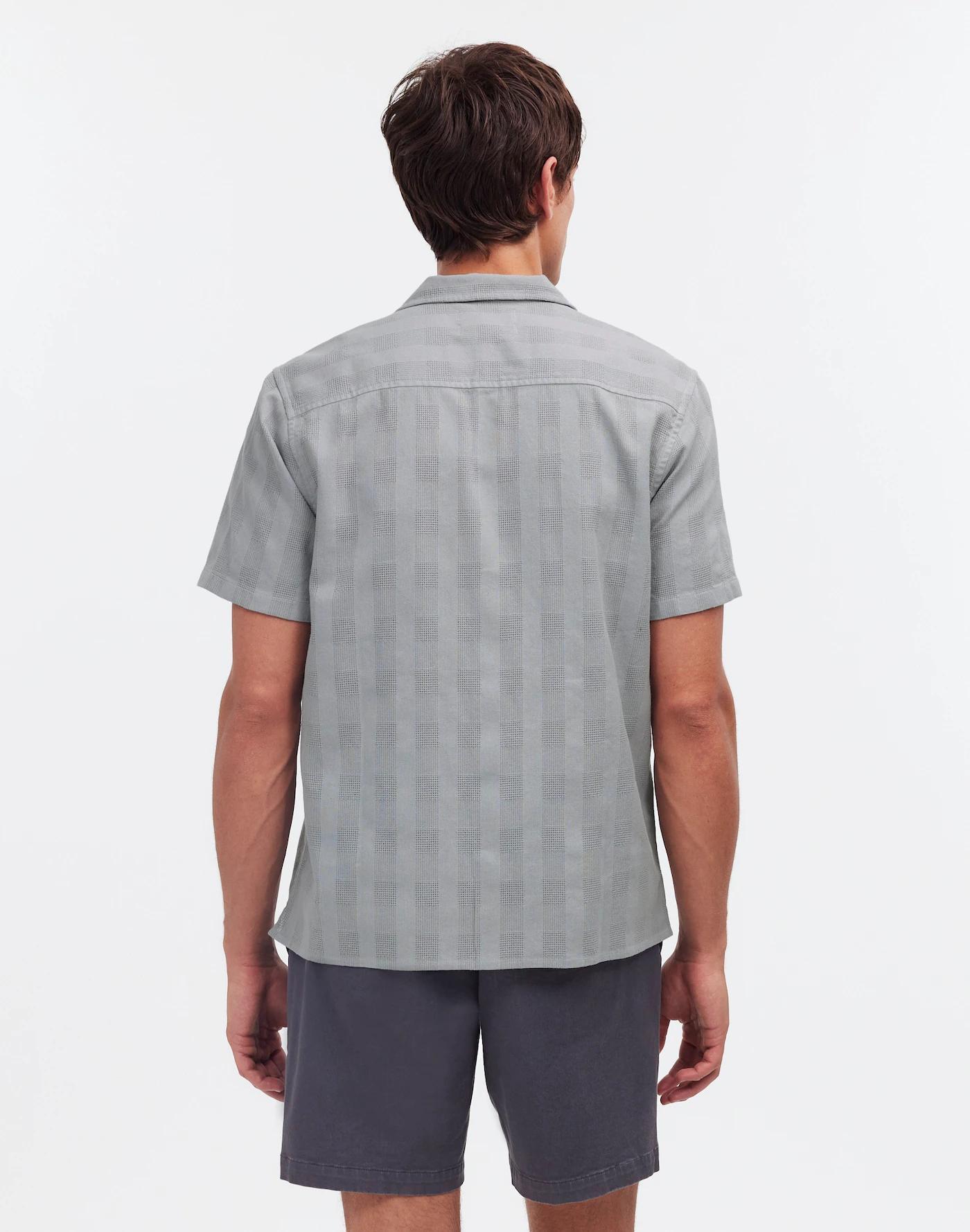 Easy Short-Sleeve Shirt in Textured Dobby Product Image