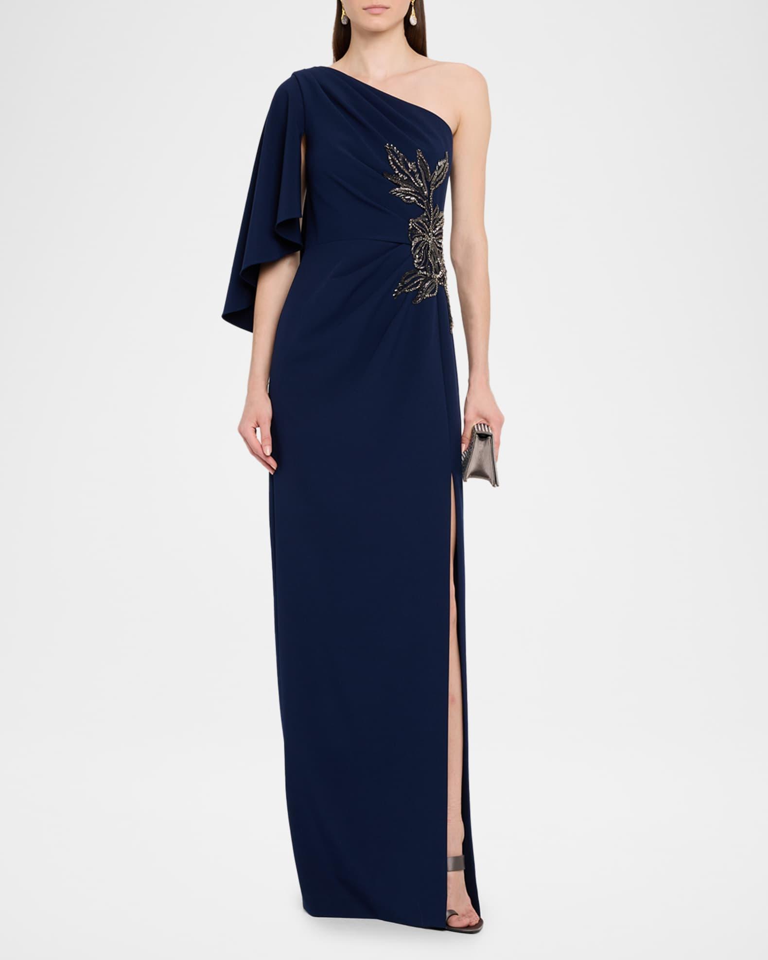 Giuliana Embellished Crepe Column Gown Product Image