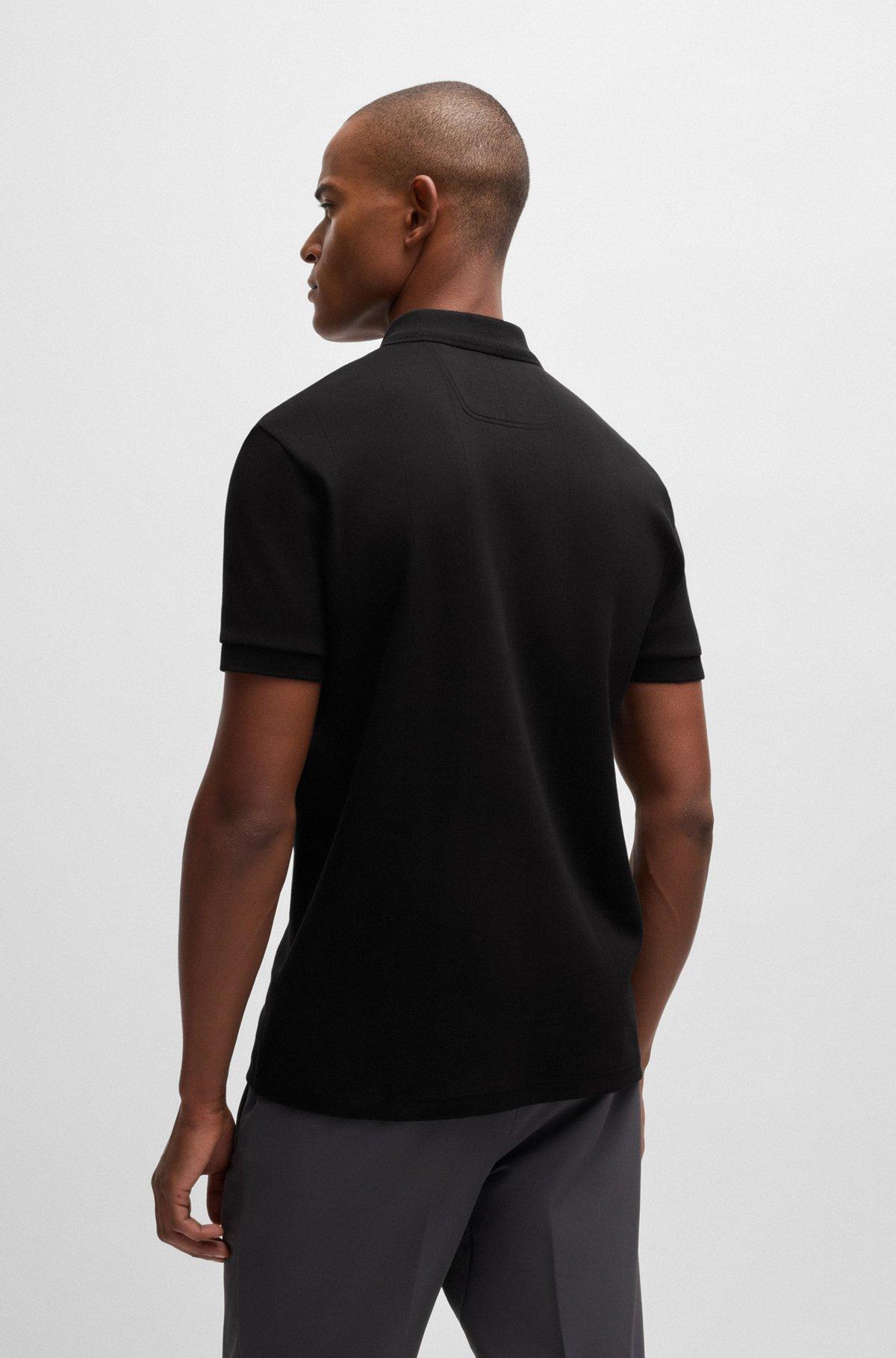 Paddy polo shirt with drop-needle stitching Product Image