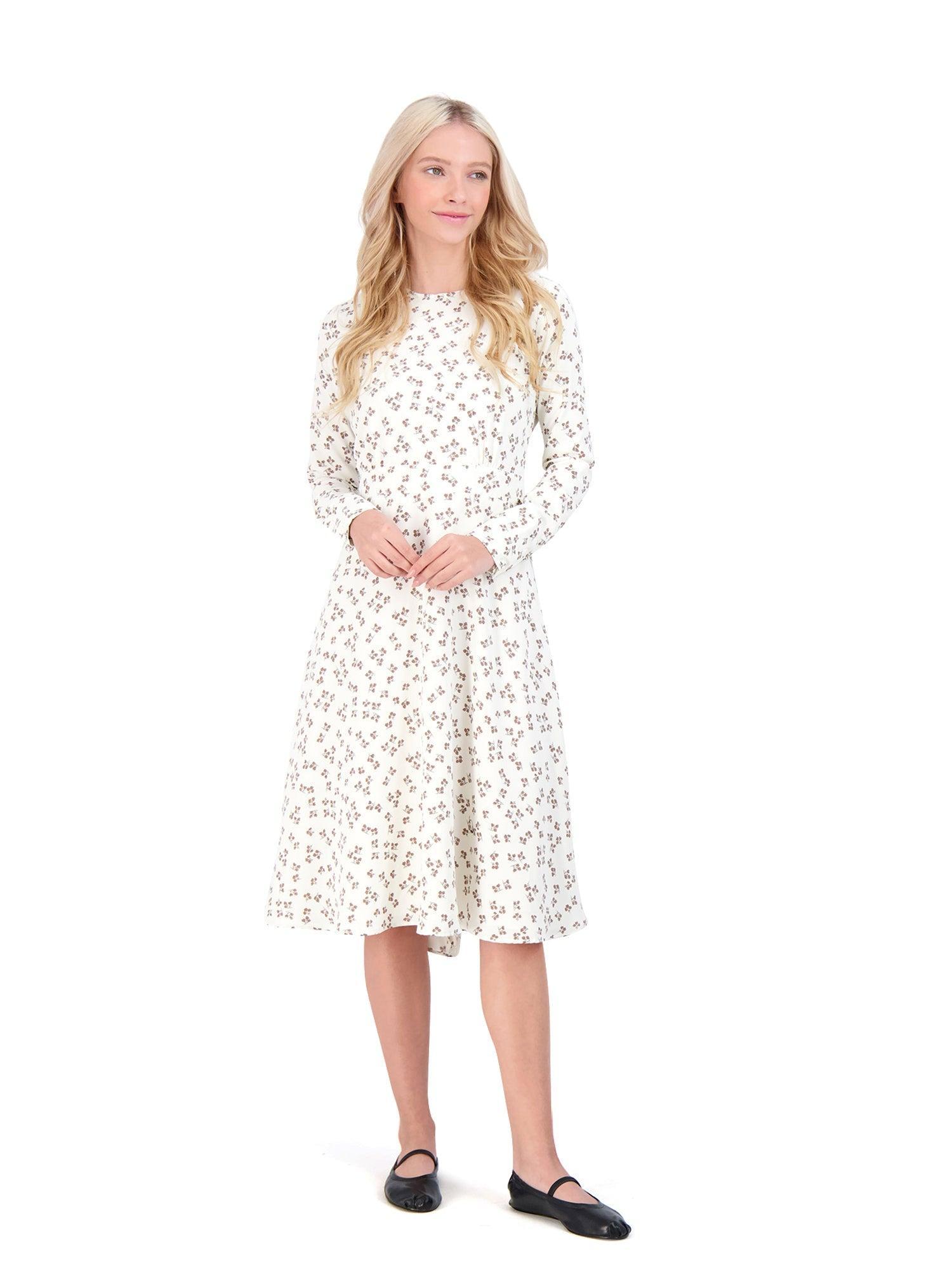 Ginger White Floral Print Dress Product Image