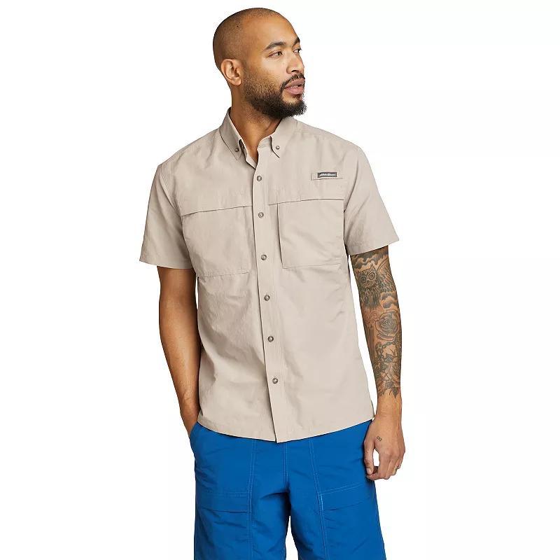 Big & Tall Eddie Bauer Ripstop Guide Short Sleeve Button Down Shirt, Mens Product Image