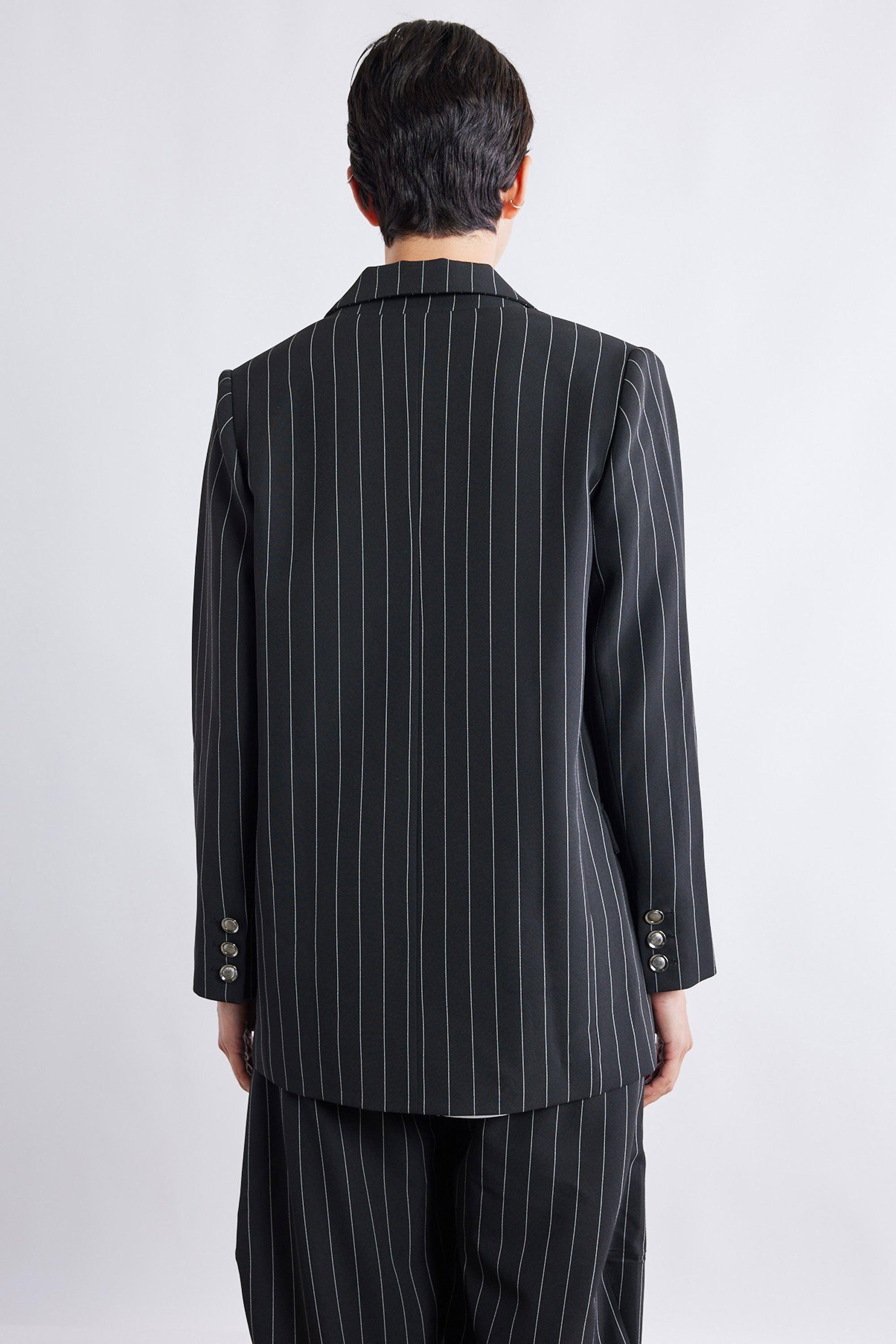 The Pinstripe Boyfriend Blazer Product Image